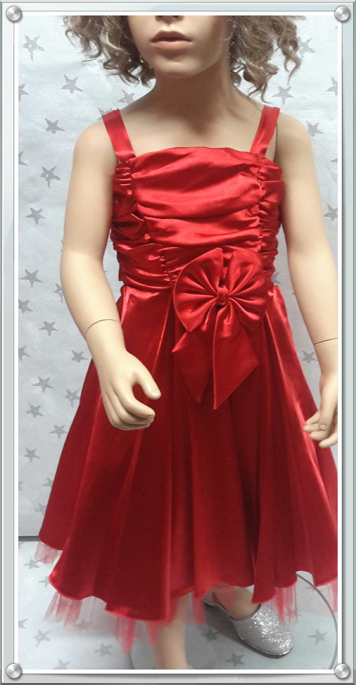 Kinder jurk Kim rood